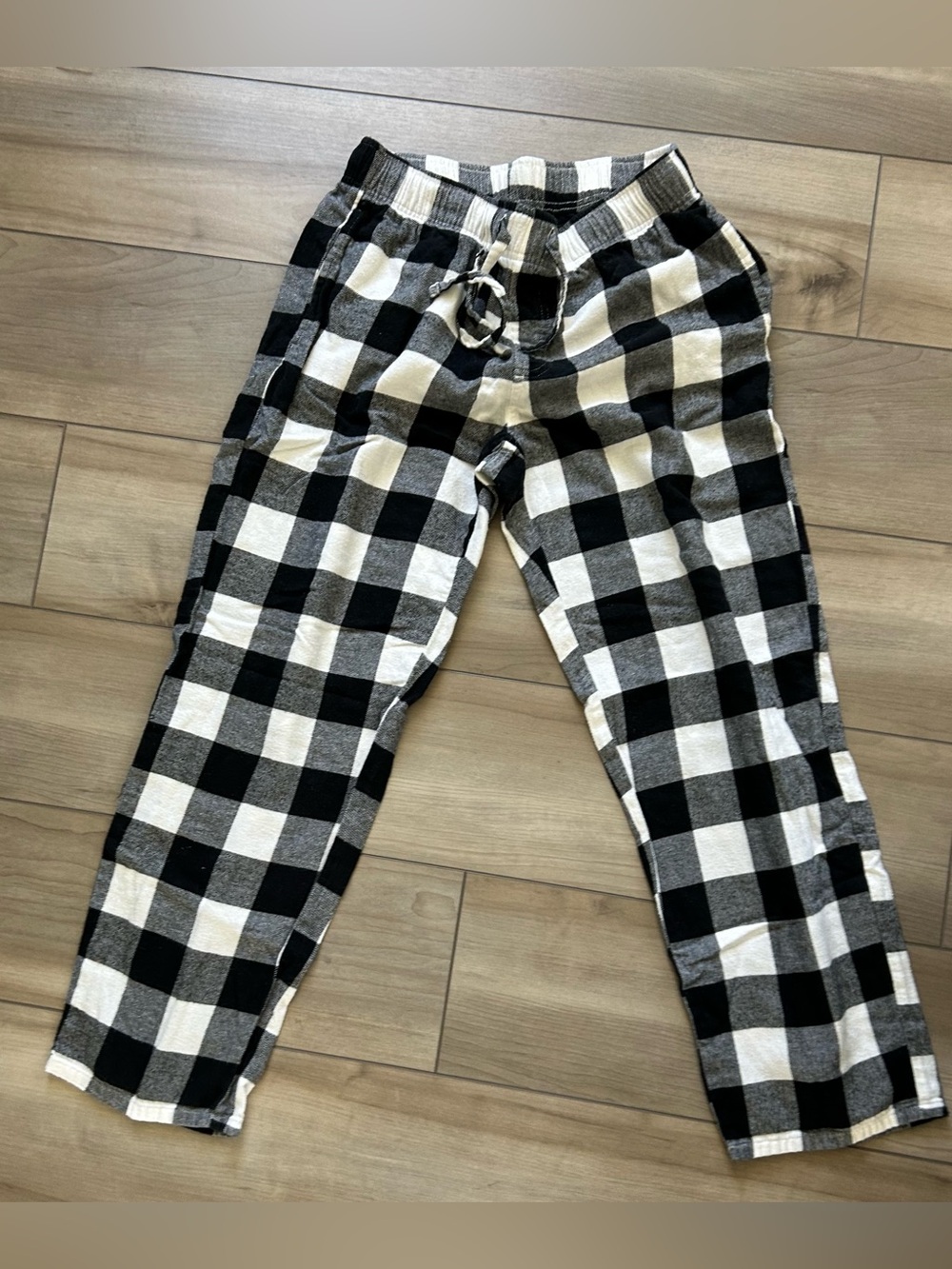 Old Navy Black & White Plaid Cozy Lounge Pants Size Small